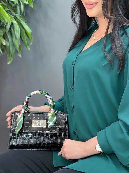کیف دسته پارچه ای قفل چرخشی