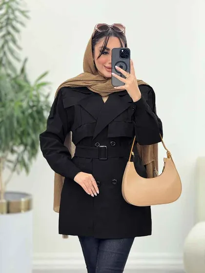 بارانی دو تکه جیب پیله
