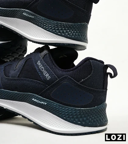کفش کتانی طبی زنانه و مردانه سرمه ای SKECHERS archfit v02
