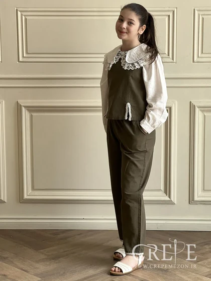 شومیز یقه دالبری تور