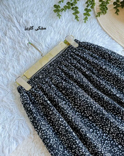 دامن پفکی گل‌دار کد محصول 1070