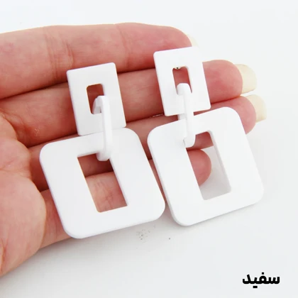 گوشواره زنانه مدل مربعی بزرگ فانتزی