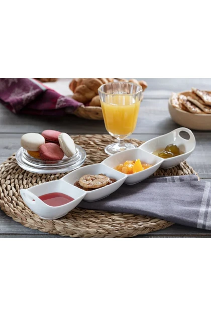 ظرف سرو 4 بخشی Madame Coco مدل Petit Concept Bone China - سفید