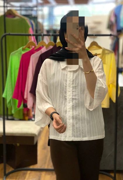 شومیز راه راه شیشه ای-2153