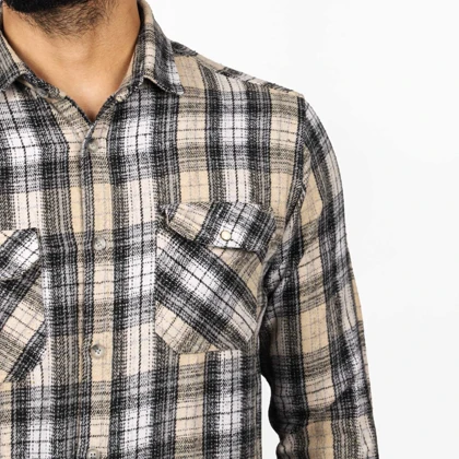پیراهن آستین بلند پشمی مردانه مدل 6103855
