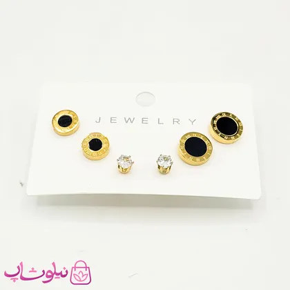 پک گوشواره میخی دخترانه طرح بولگاری