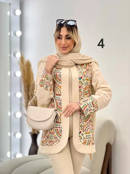 مانتو کتی لینن خرجه کاری هندی