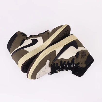 کتانی مستر مدل NIKE air jordan سفید قهوه ای کد 0001
