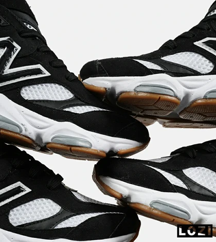 کفش کتانی مردانه و زنانه مشکی سفید طوسی NEW BALANCE 9060