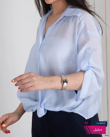 شومیز زنونه پری شیشه ای پایین گره CHOICE