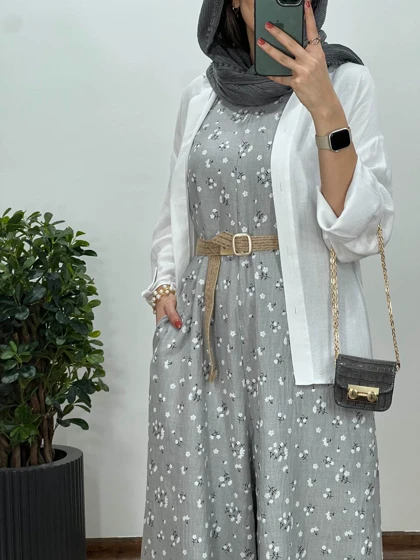 سرهمی شکوفه همراه با کمربند 9 کد 2502