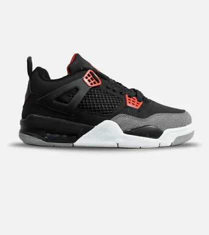 کتانی ساق‌دار بزرگ پا مشکی طوسی قرمز Nike air jordan 4 مدل 7382
