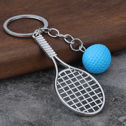 جاکلیدی و آویز کیف فلزی Tennis Ball Pendant طرح راکت تنیس