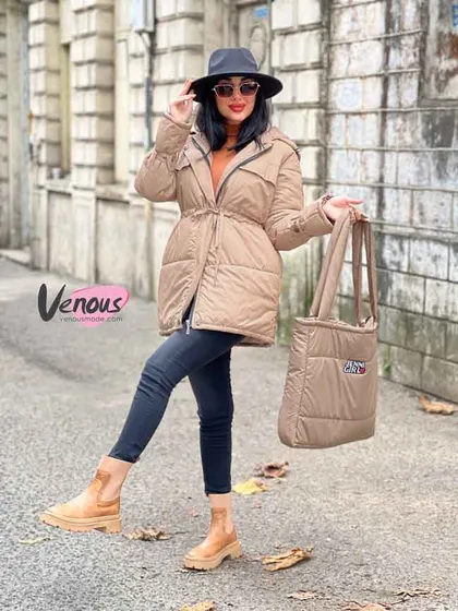 کاپشن کمرگت کیف دار