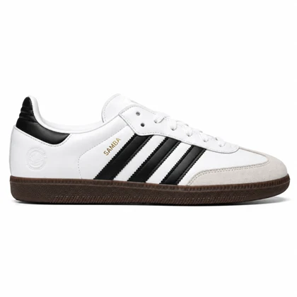 کفش اسپرت کتانی سامبا زنانه و مردانه سفید مشکی samba adidas کد 262501