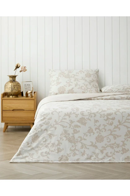 سرویس روتختی دو نفره English Home مدل Garden Swirl پنبه - بژ