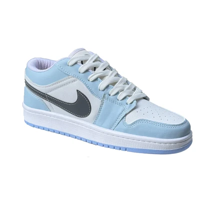 کتانی اسپرت مردانه مدل نایک جردن 1 Nike Jordan رنگ سفید آبی کد 51452