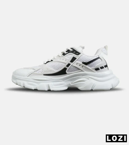 کفش کتانی مردانه و زنانه سفید مشکی BALENCIAGA Track low-top Sneakers مدل 7857