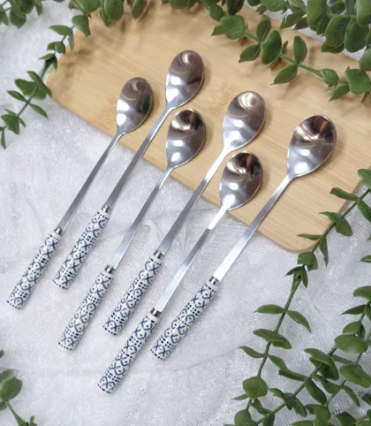 ست 6 عددی‌قاشق چای خوری دنی هوم طرح دار / MJ160