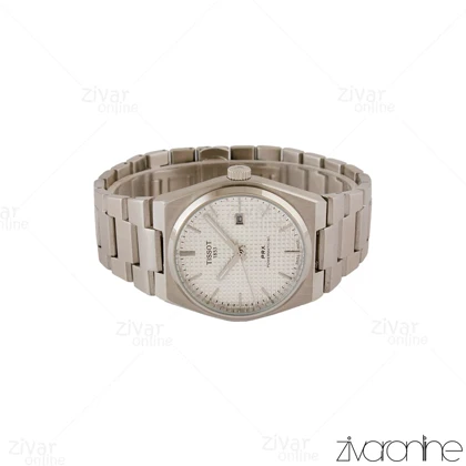 ساعت تیسوت مردانه PRX نقره ای صفحه سفید 105142