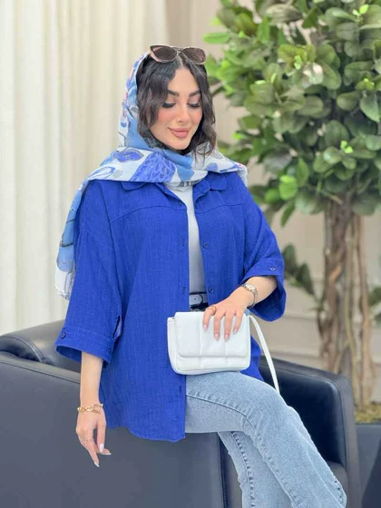 شومیز سر آستین دو دکمه