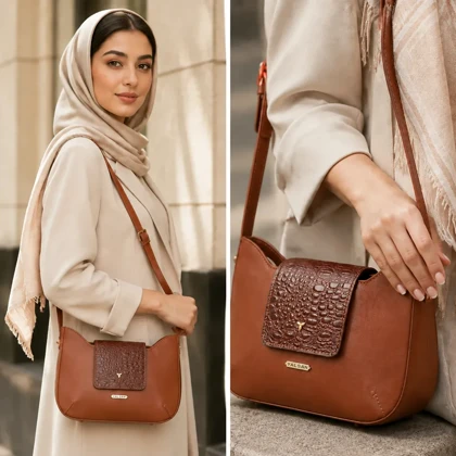کیف دوشی و دستی زنانه مدل راشا کد104-GAN