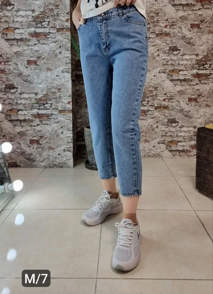 شلوار جین مام فیت زنانه کد 10119