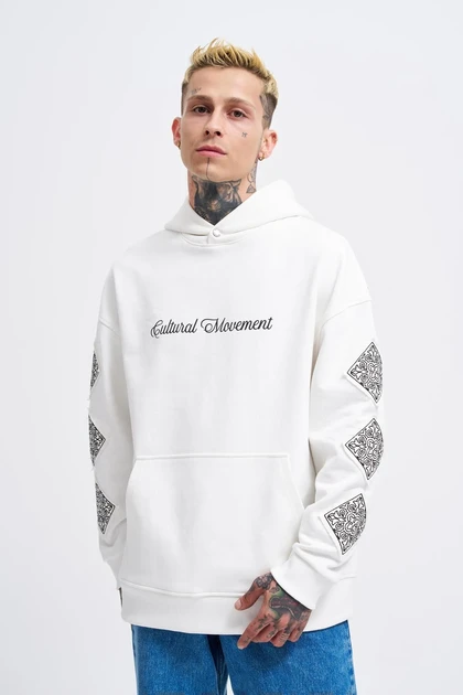 patchd patchd قومی ecru hoodie M3551
