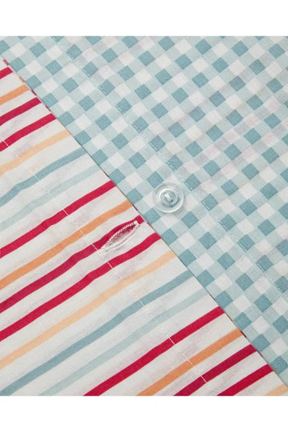 سرویس روتختی دو نفره English Home مدل Pastel Gingham پنبه‌ای - صورتی