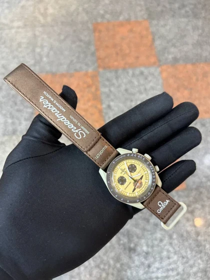 ساعت مچی امگا سواچ قهوه ای