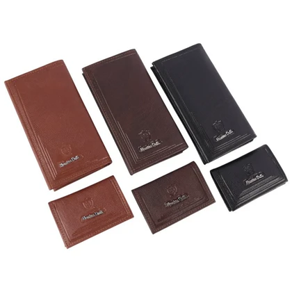 ست کیف پول و جاکارتی چرمی مدل Massimo Dutti