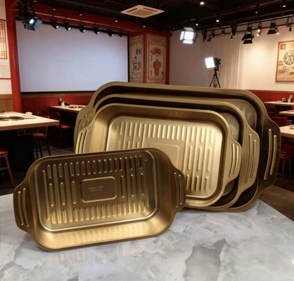 تابه گریه دسته دار استیل طلایی