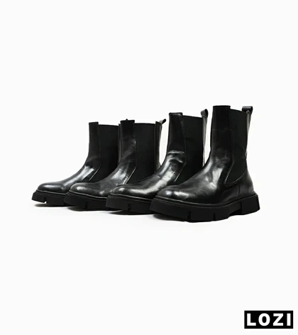 بوت مردانه چرمی مشکی ZARA