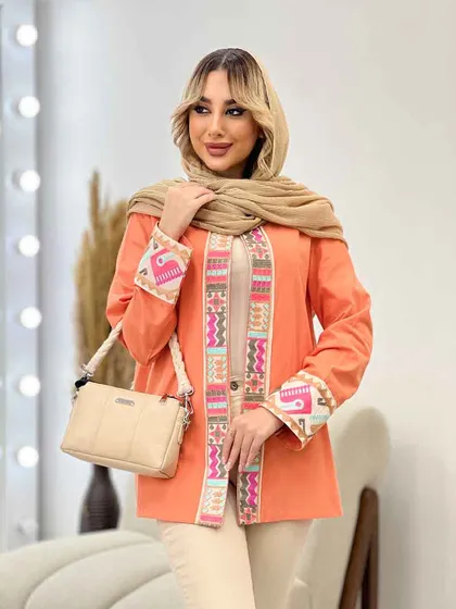 مانتو جلو باز خرجه کار هندی