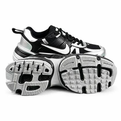 کفش کتانی مردانه نایکیv2k رنگ مشکی نقره ای Nike V2k