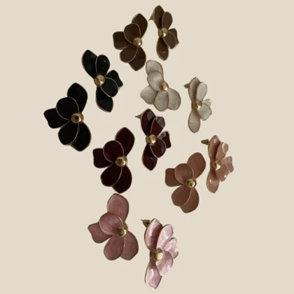گوشواره پاپیون میناکاری