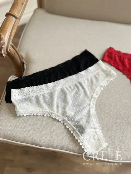 شورت توری خالدار ترک