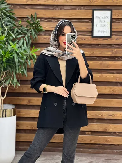 مانتو چهار دکمه جیب پاگن