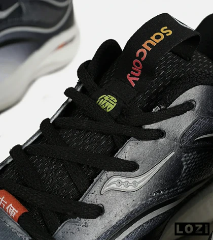 کفش کتانی مشکی خاکستری Saucony Ride Review v.2 مدل 7397