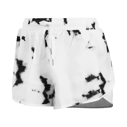 شلوارک کشاله دار ورزشی زنانه مدل 020 سفید مشکی