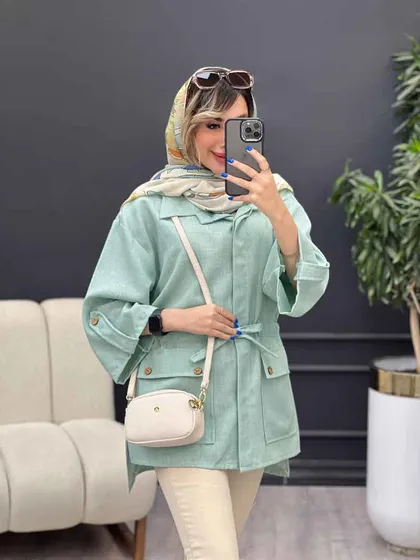 مانتو کمر گت بغل چاک