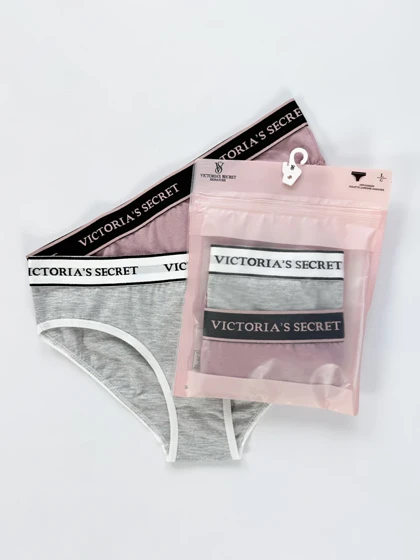 شورت اسلیپ زنانه نخ پنبه کمر کش ساده بسته 2 عددی ویکتوریا سکرت Victoria's Secret