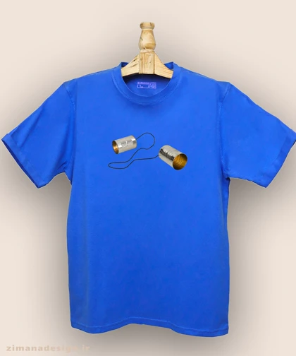 تیشرت مردانه و زنانه نوستالژی طرح تلفن قوطی