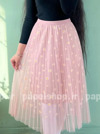 دامن پلیسه آستردار بابونه
