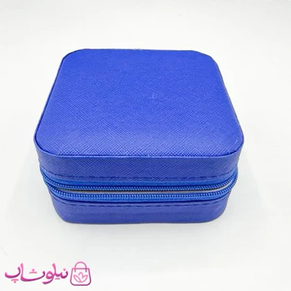 جعبه جواهرات مدل مسافرتی رنگ آبی تیره کد 135