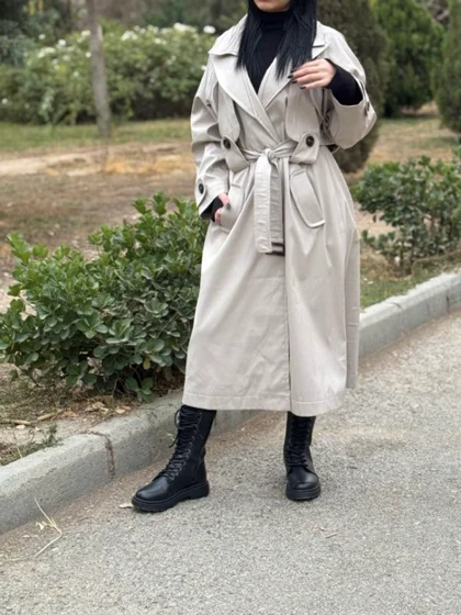 ترنچ کت بلند 7708