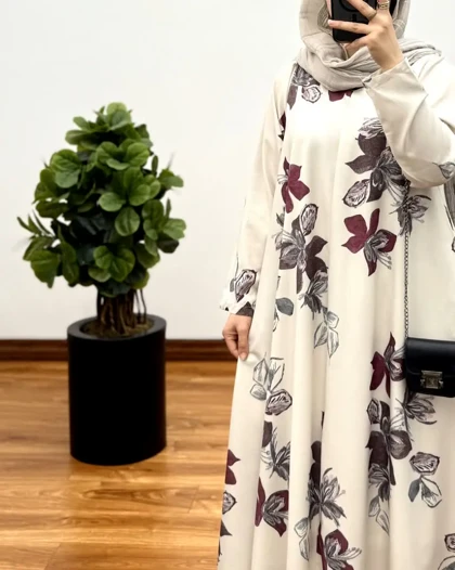 پیراهن مانتویی تمام کلوش رها (ایراددار)
