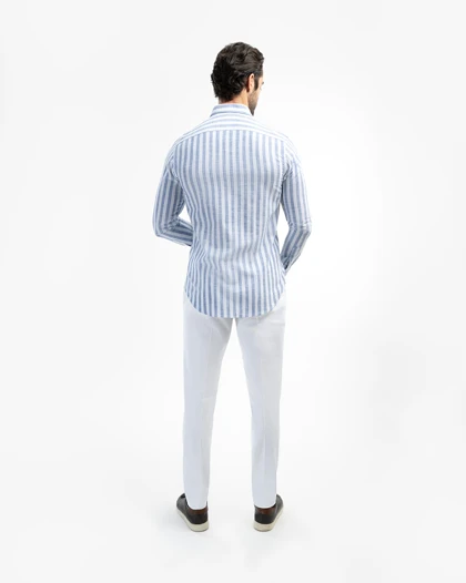 ام کی کالکشن پیراهن آستین بلند mk-25699-dark-blue