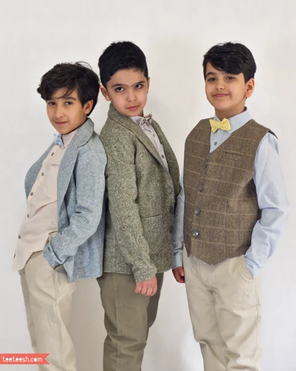 جلیقه رسمی پشمی کرمی