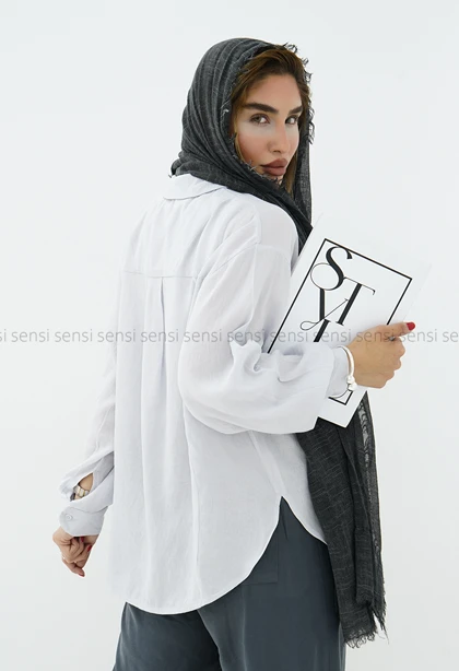 شومیز زنانه شیشه ای دکمه مخفی کد1005936